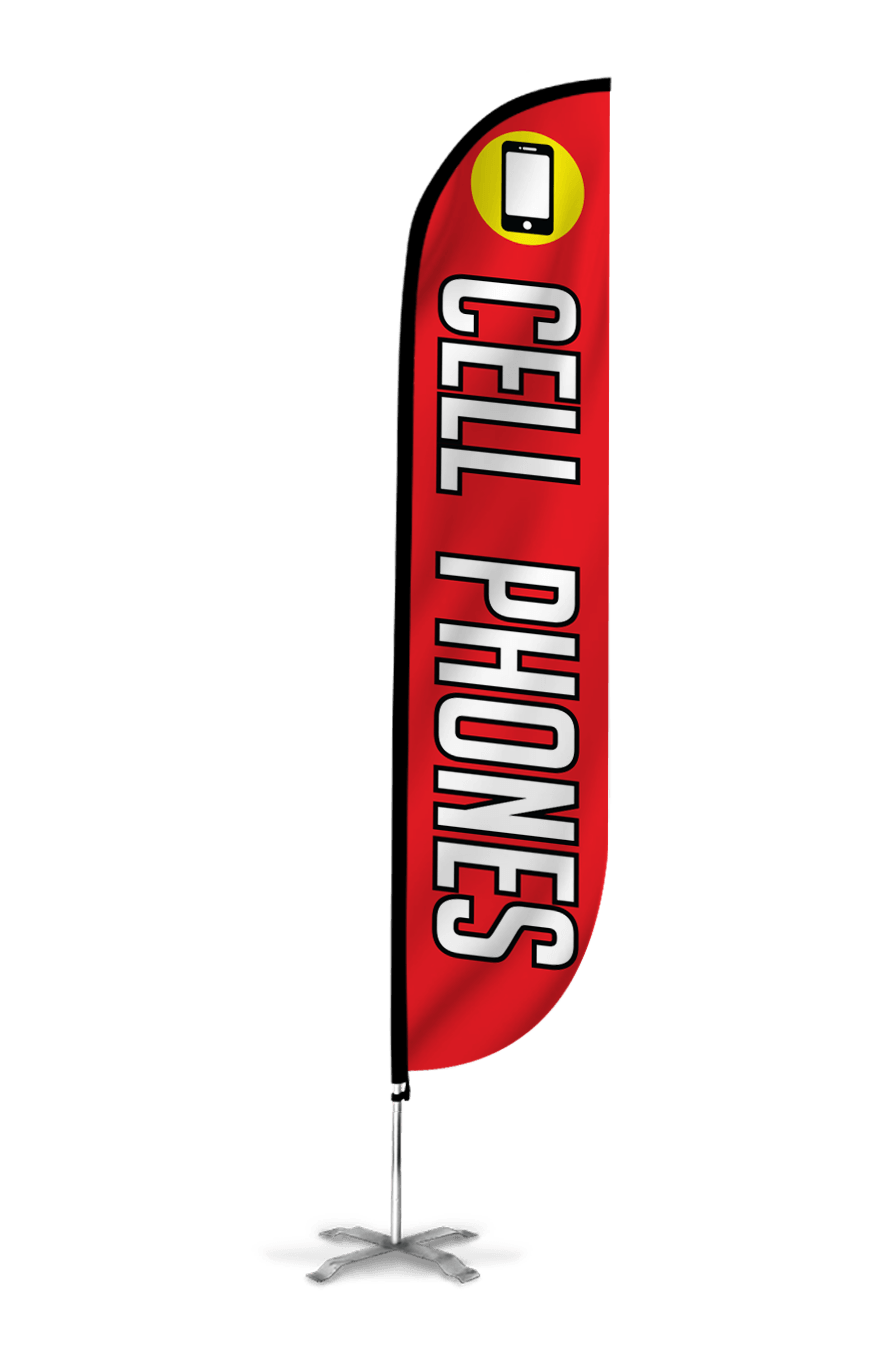  Cell Phones Feather Flag 