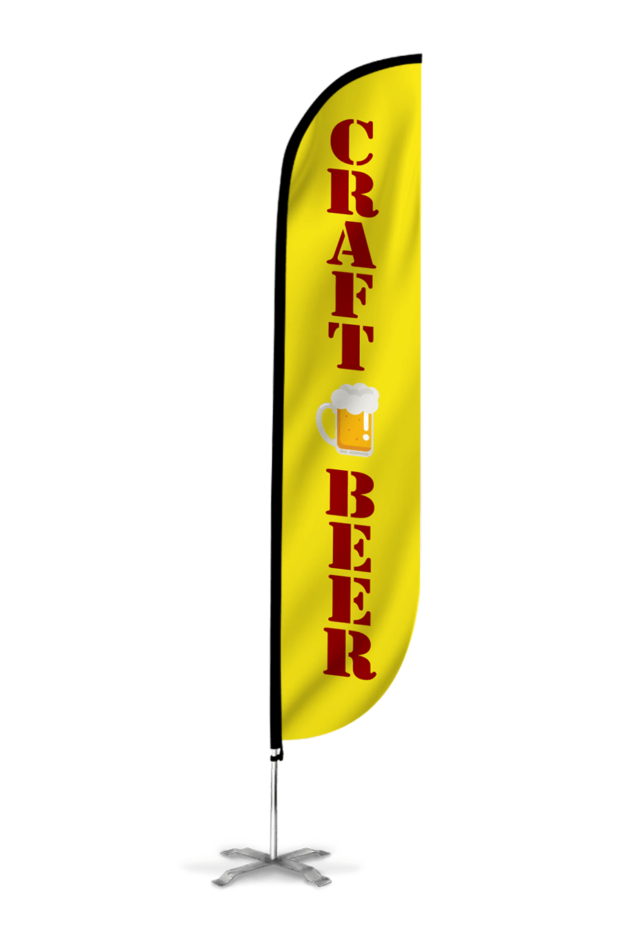  Craft Beer Feather Flag Yellow 