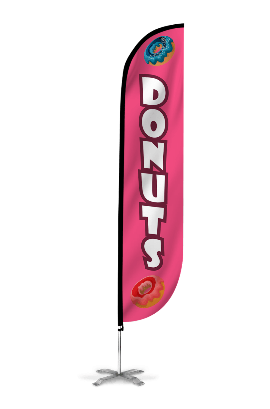  Donuts Feather Flag 