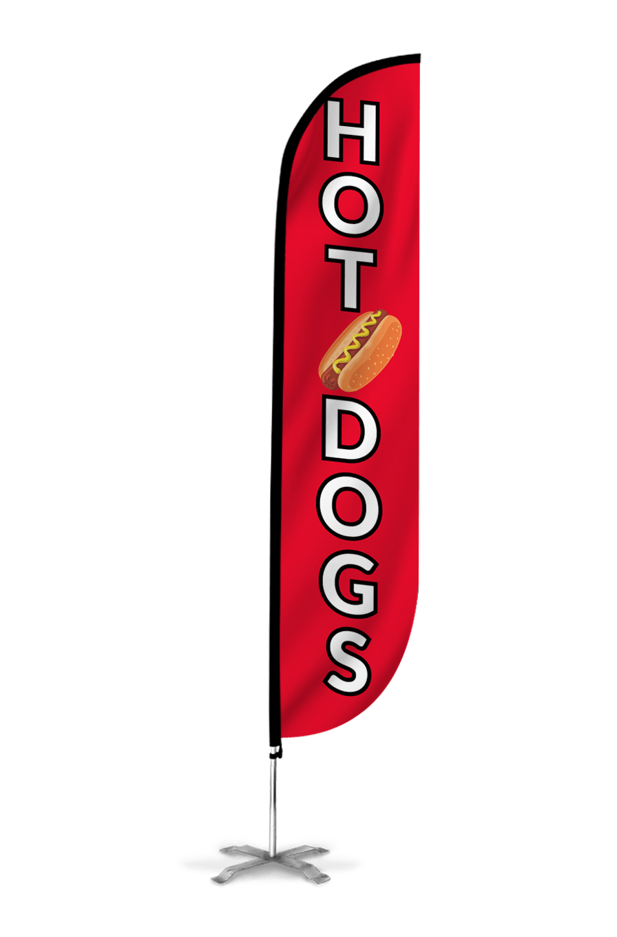  Hot Dogs Feather Flag 