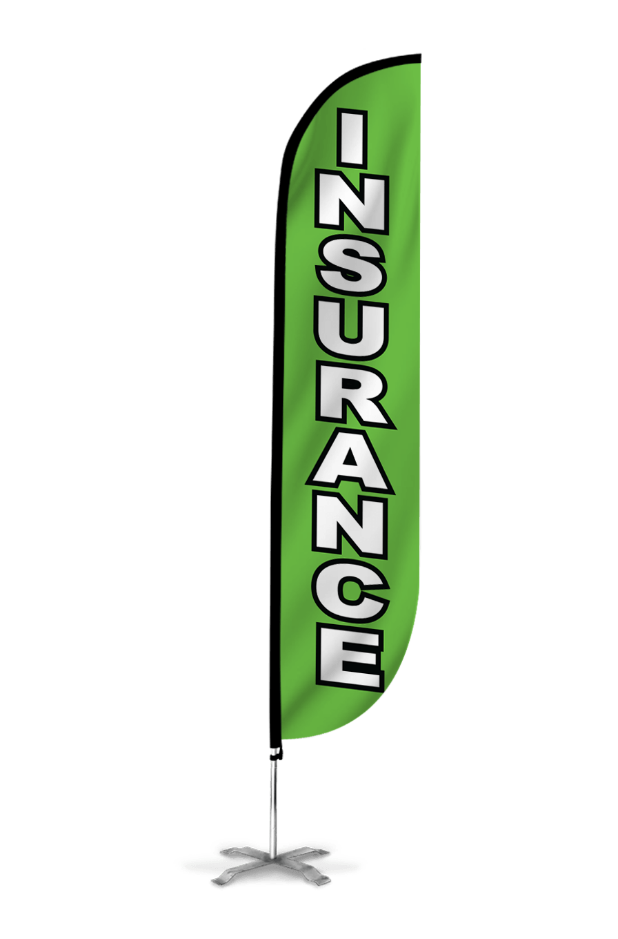  Insurance Feather Flag Green 