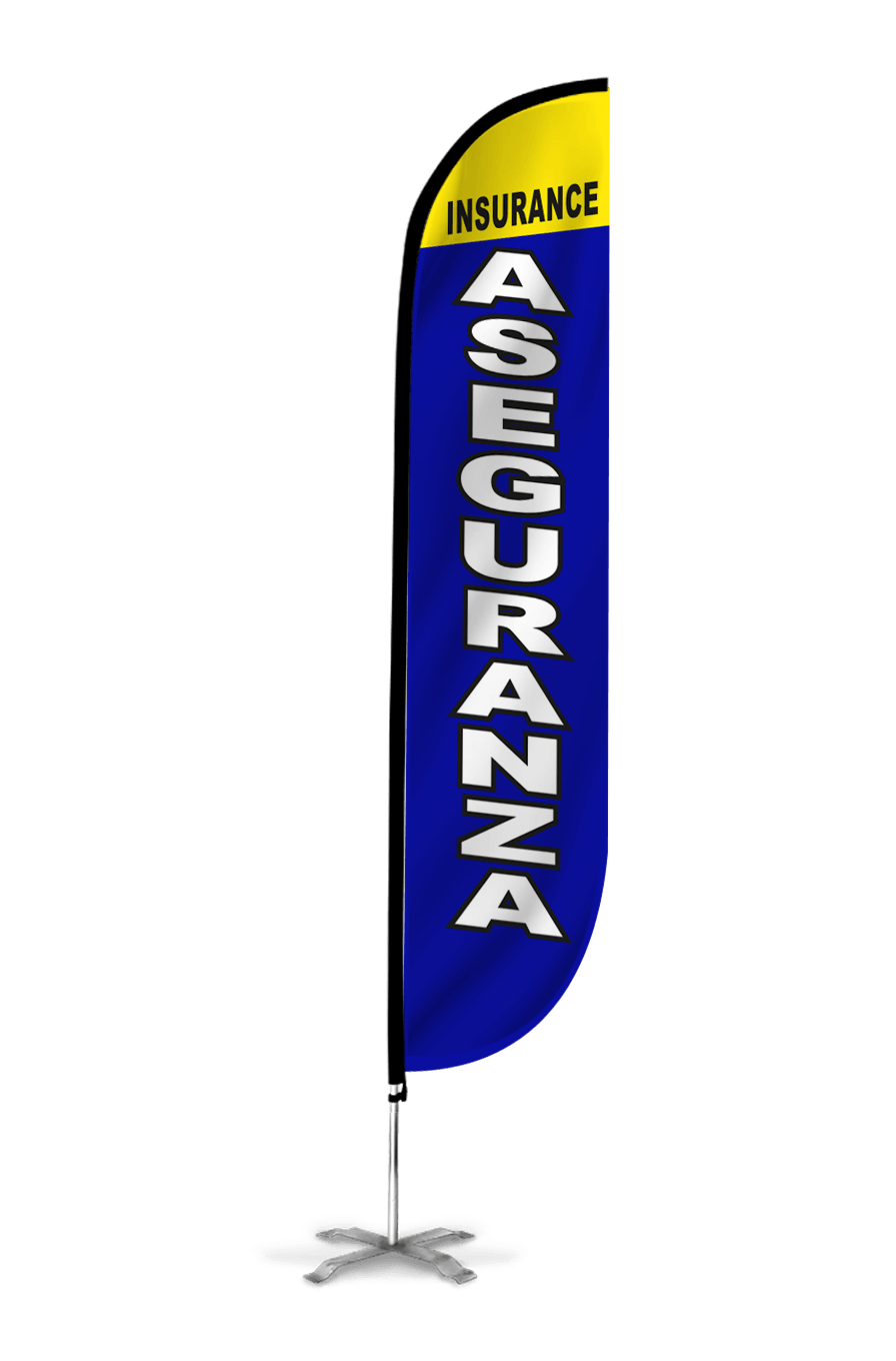  Insurance Aseguranza Feather Flag 