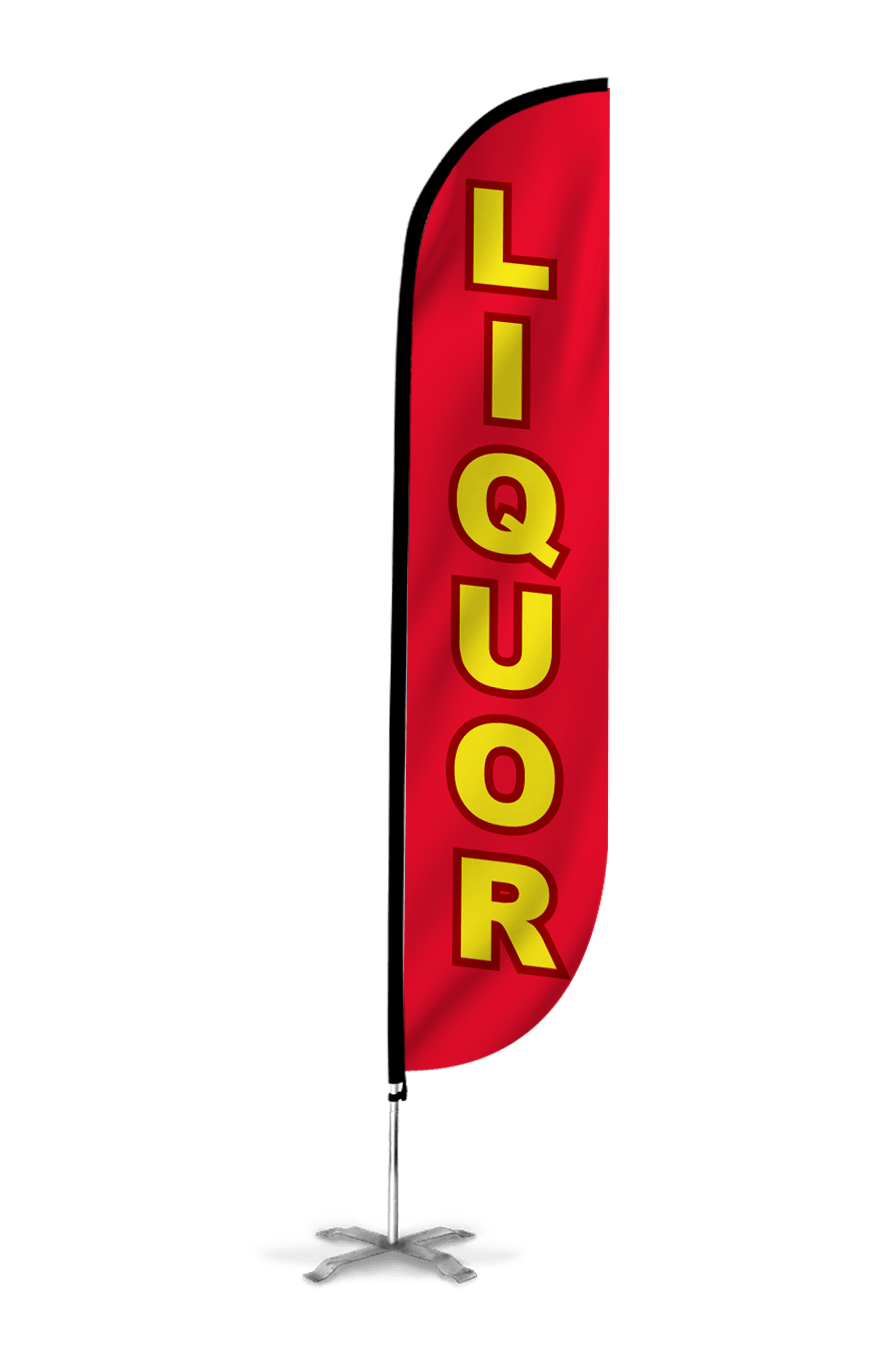  Liquor Feather Flag 