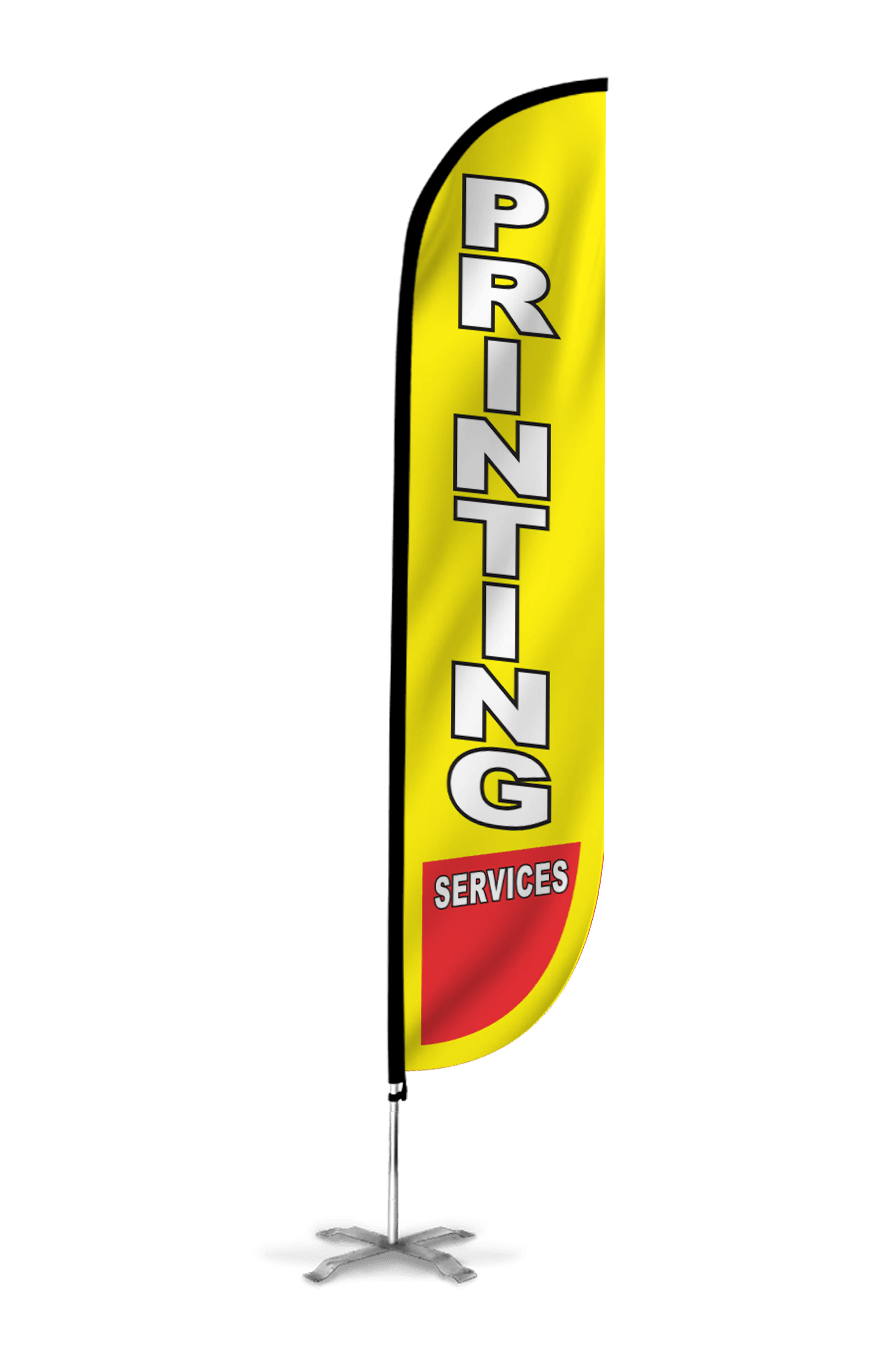  Printing Services Feather Flag Yellow 