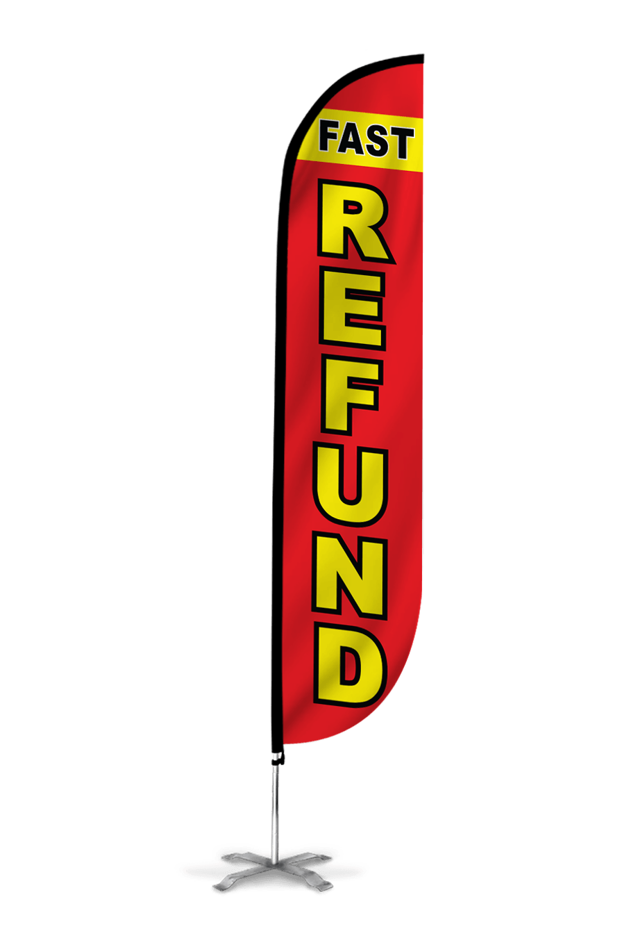  Fast Tax Refund Feather Flag 