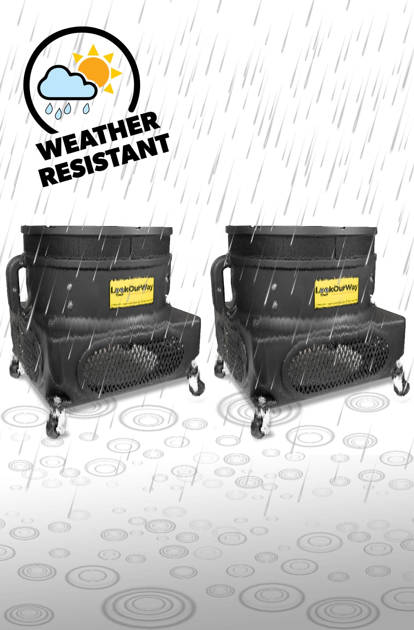  Two Weather-Resistant Air Dancer Blowers (18" Diameter) 