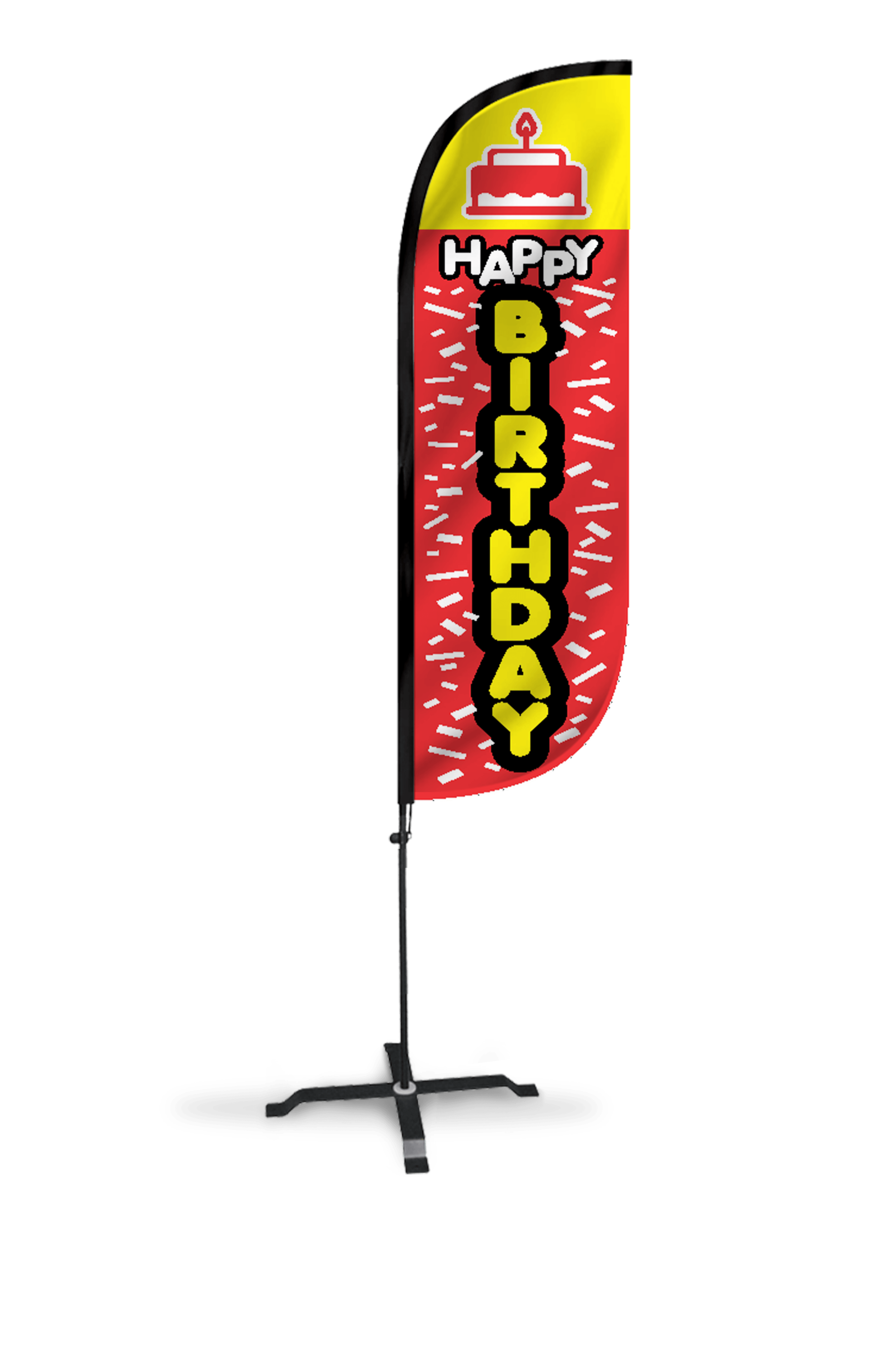  Happy Birthday Feather Flag - 5ft 