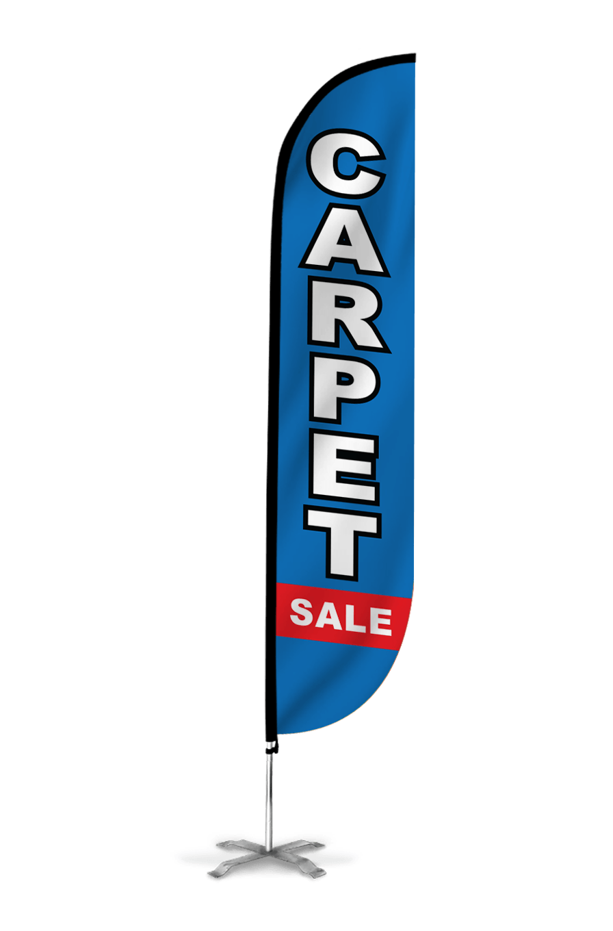  Carpet Sale Feather Flag Blue & Red 