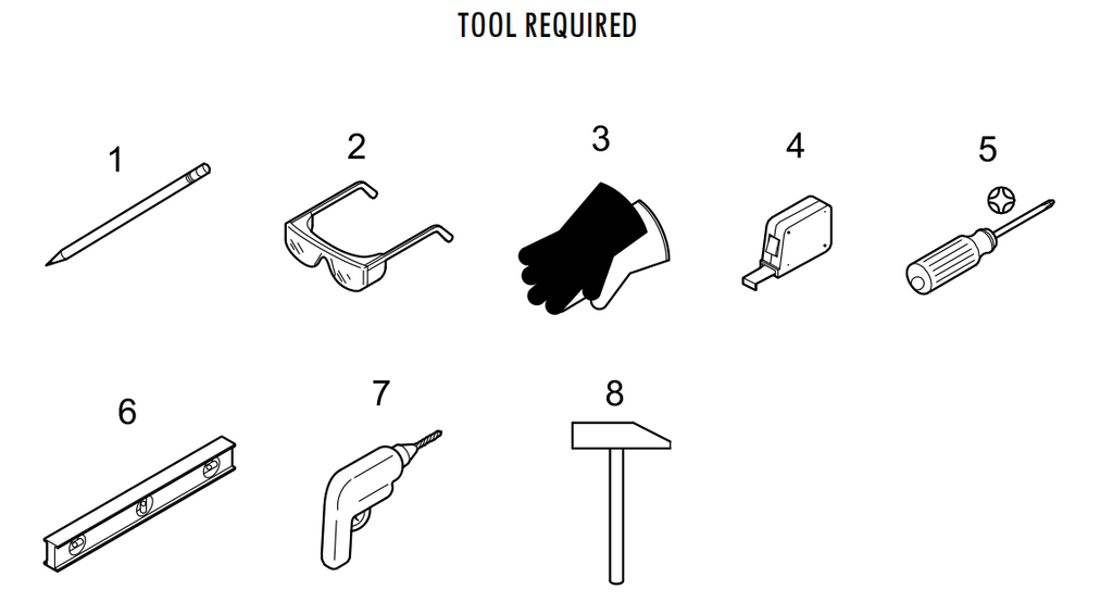 Tools required of installing an LED medicine cabinet