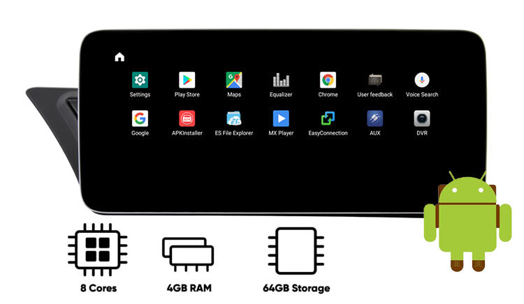Audi A4 A5 android navigation gps system with 4GB RAM 64GB ROM