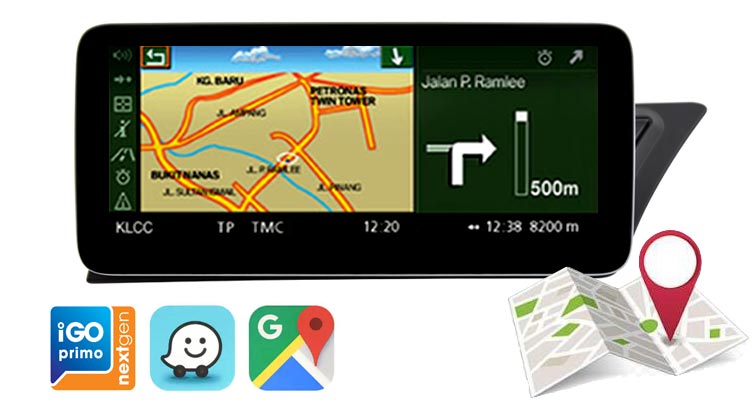 Audi A5 A4 navigation GPS support Google map, waze, iGo etc