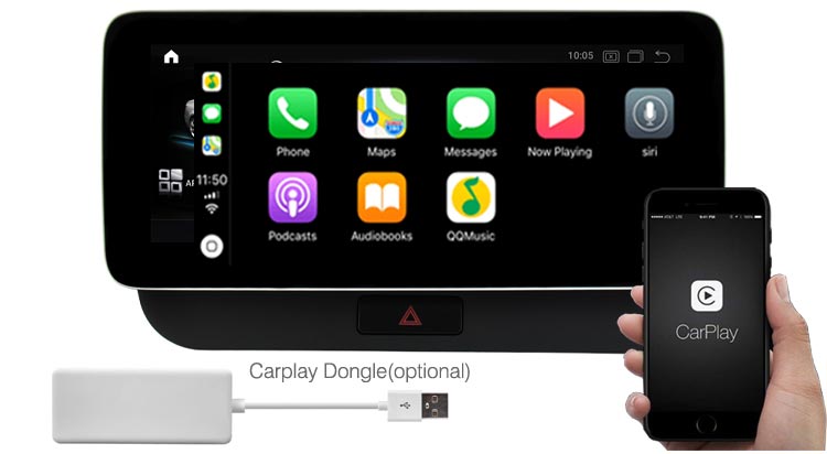 Audi Q5 android navigation GPS support Apple Carplay and Android Auto