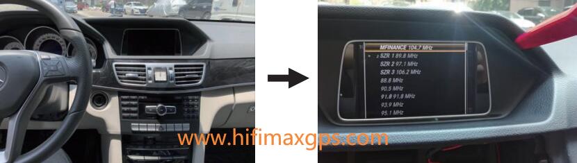 Mercedes Benz E W212 (13-15) GPS navigation installation 01-02