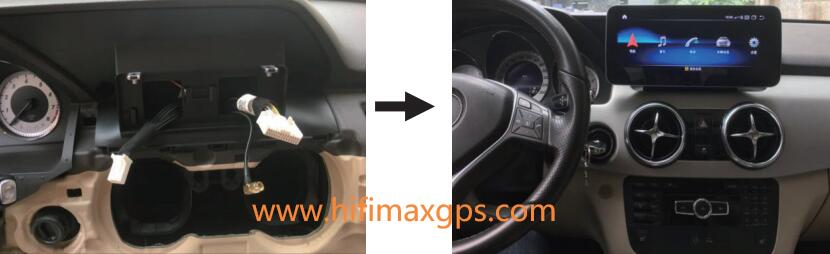Mercedes Benz GLK X204 GPS navigation installation-11-12