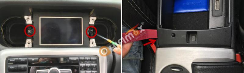 Mercedes Benz SLK android GPS navigation installation-05-06