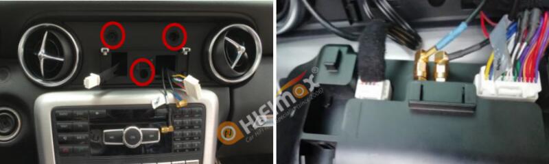 Mercedes Benz SLK android GPS navigation installation-17-18