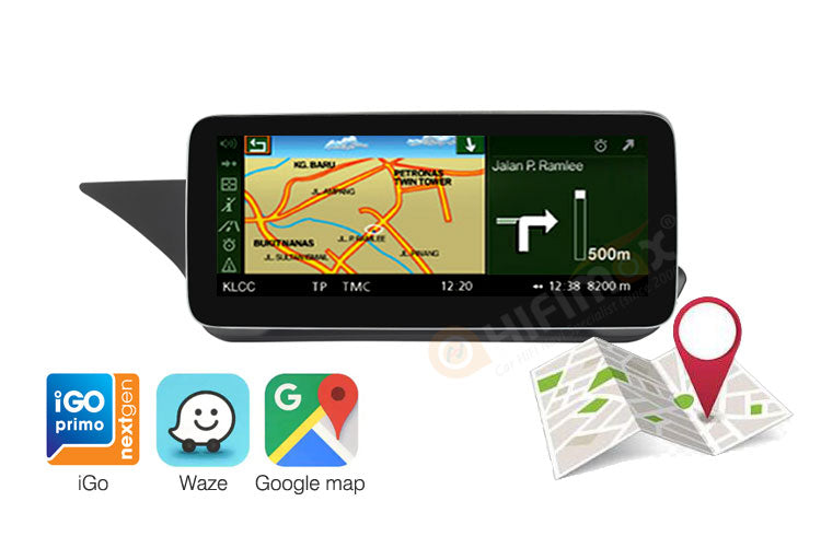 Mercedes-Benz E class W212 navigation GPS screen support Google map,Waze,iGo, etc!