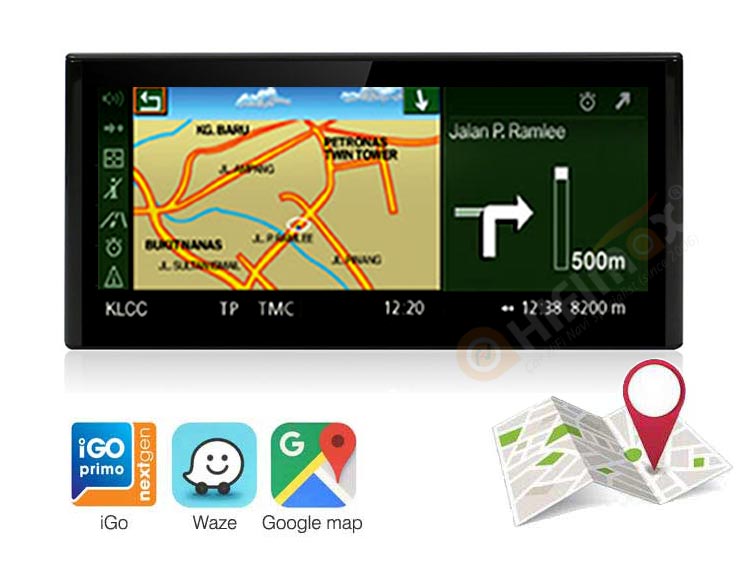 Audi A4 A5 android GPS navigation system support Google maps, waze, igo etc