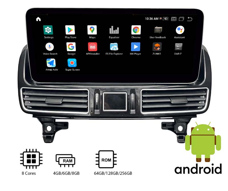 12.3'' Android 11 Navigation for Mercedes-Benz ML/GL/GLS/GLE support 64GB 128GB 256GB