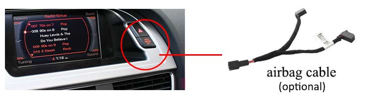 Airbag cable is optional (extra cost)