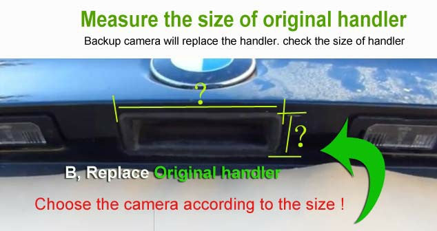 how to measure the original handler on the back of car