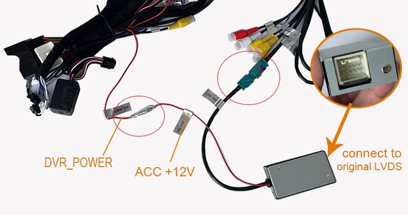 mercedes NTG 4.0 LVDS connection wire-diagram
