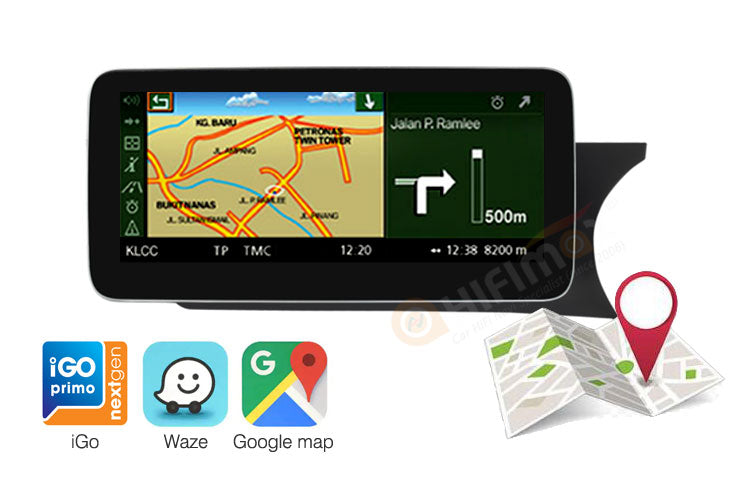 Mercedes-Benz C W204 C204 S204 android GPS navi compatible with Google map,Waze,iGo, etc!