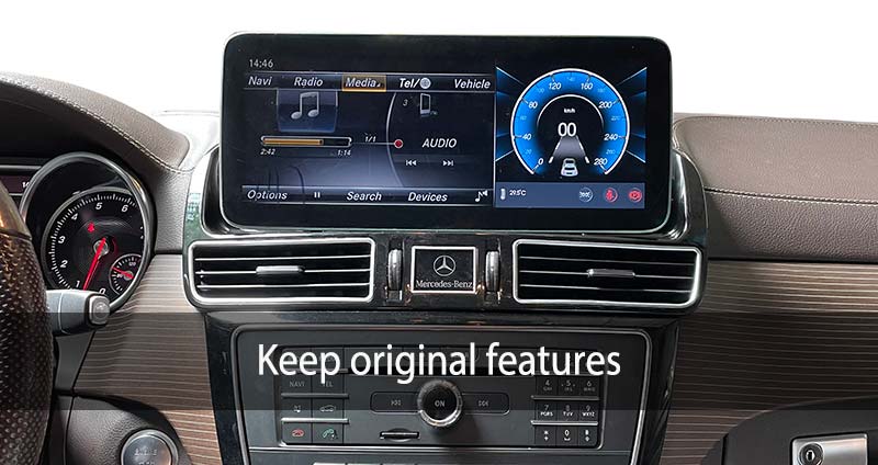 12.3'' Android 11 Navigation for Mercedes-Benz ML/GL/GLS/GLE support factory car features
