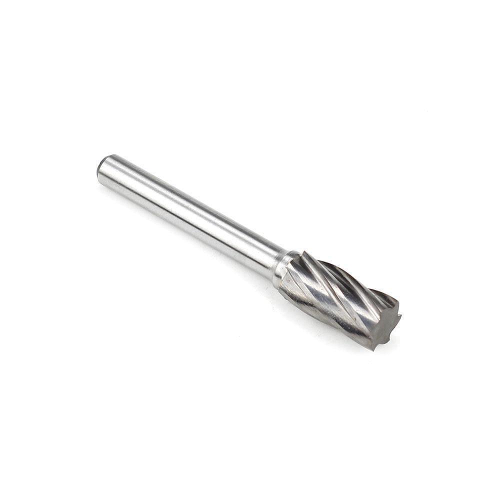 Carbide Burr SA-3NF Cylinderical Plain End ALUMIN Range Head D 3/8 X 3/4L, 1/4 Shank, 2-1/2 Inch Full Length