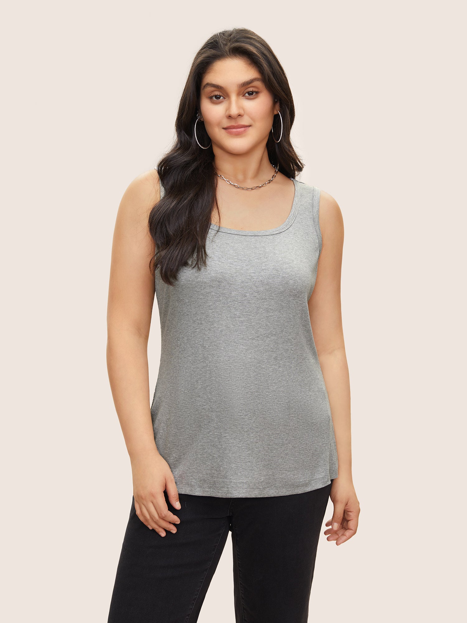 Basic Solid Knit Tank Top