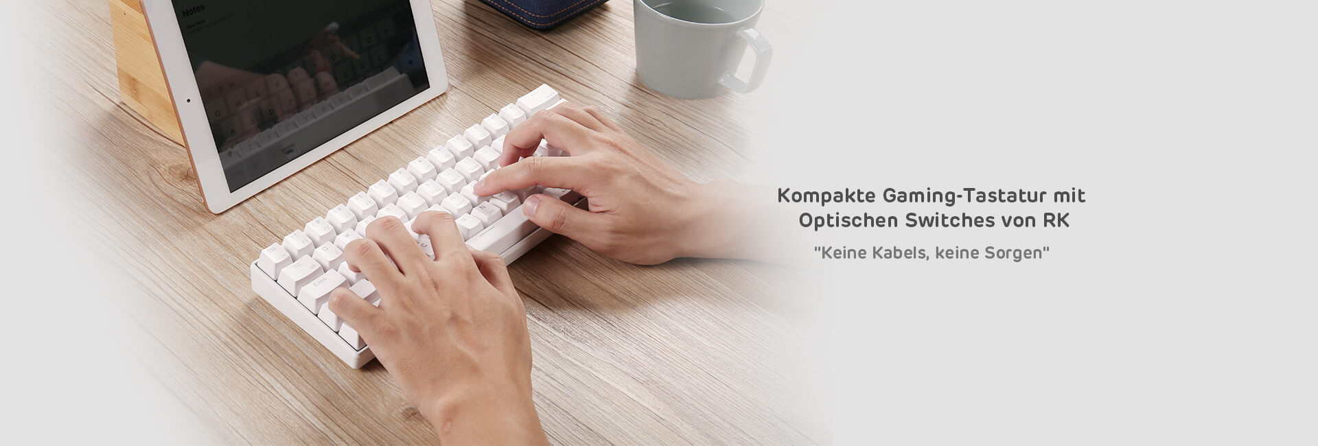 RK ROYAL KLUDGE RK61-DE QWERTZ Kabelgebundene Bluetooth 60% Mechanische Tastatur