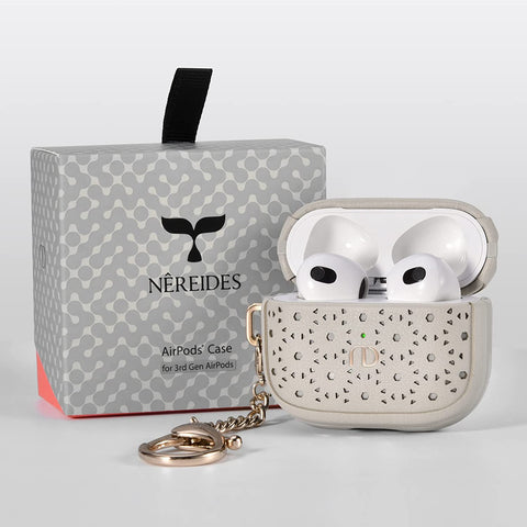 Nereides Women's Hollow Out Pattern AirPods 3 White Case