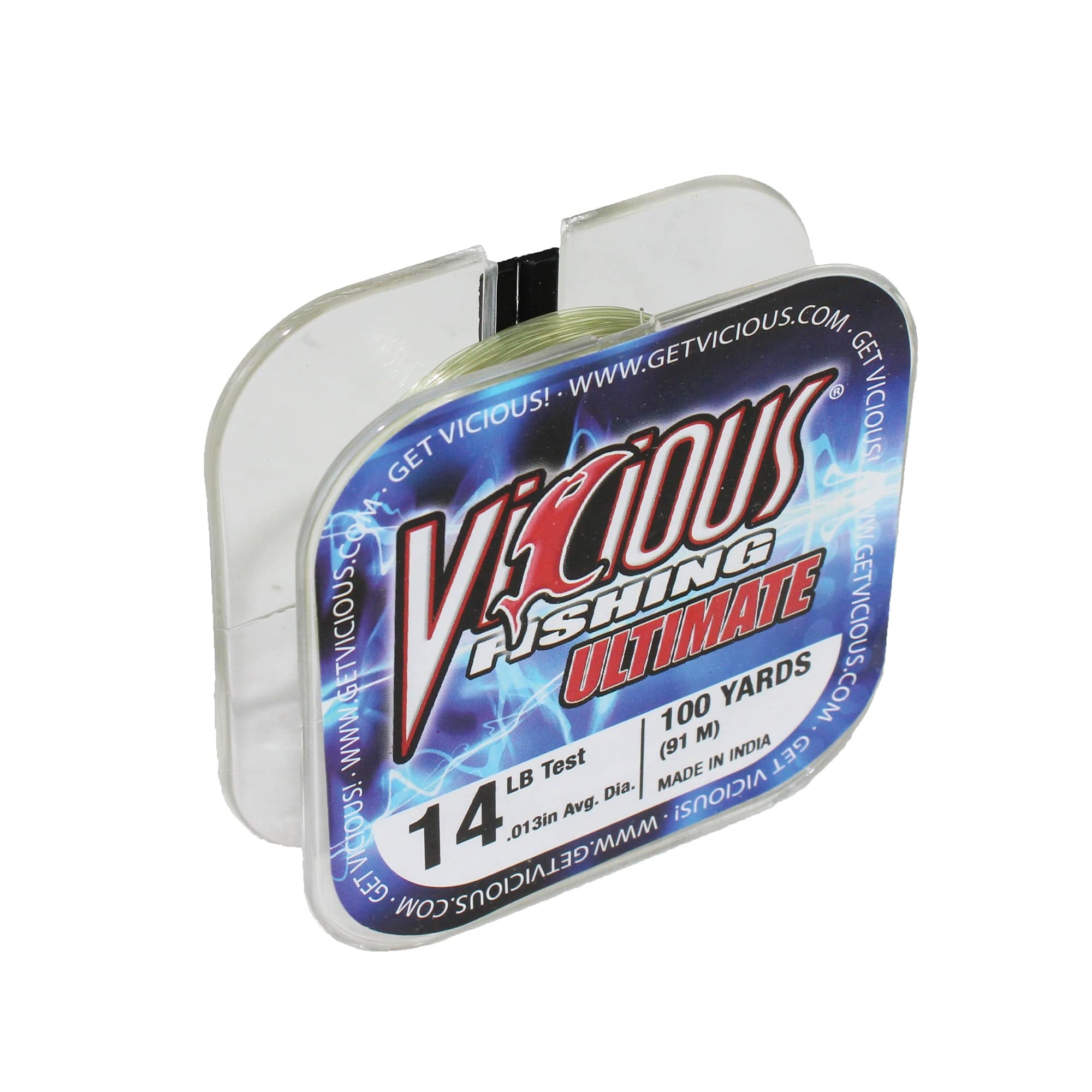 Vicious Fishing PVGN14 14 Lb. Ultimate Monofilament Fishing Line, 100 Yards, .013