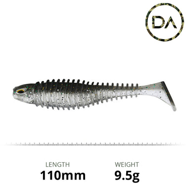 诱饵钓鱼-阴影软塑料VIB生物诱饵(110毫米)- 3包