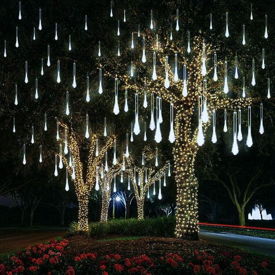 Led meteor shower lights