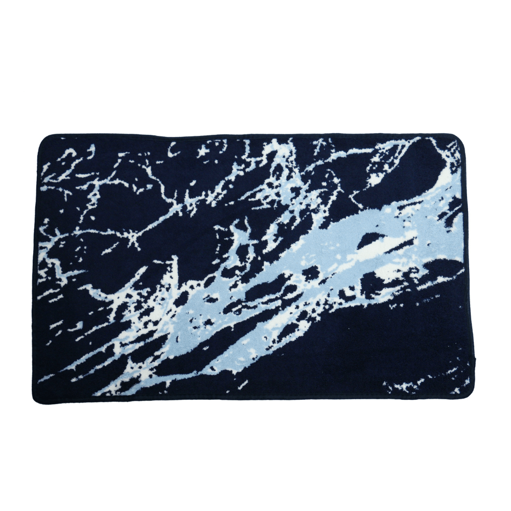 Decor Luxury Non-Slip Safety Ultra Water Absorbent Soft Fluffy Marble Design 1 Piece Bathroom Bath Rug Floor Mat