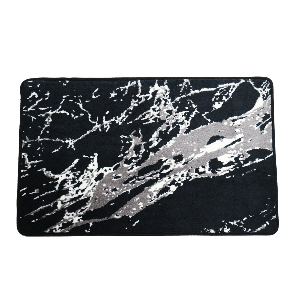 Decor Luxury Non-Slip Safety Ultra Water Absorbent Soft Fluffy Marble Design 1 Piece Bathroom Bath Rug Floor Mat