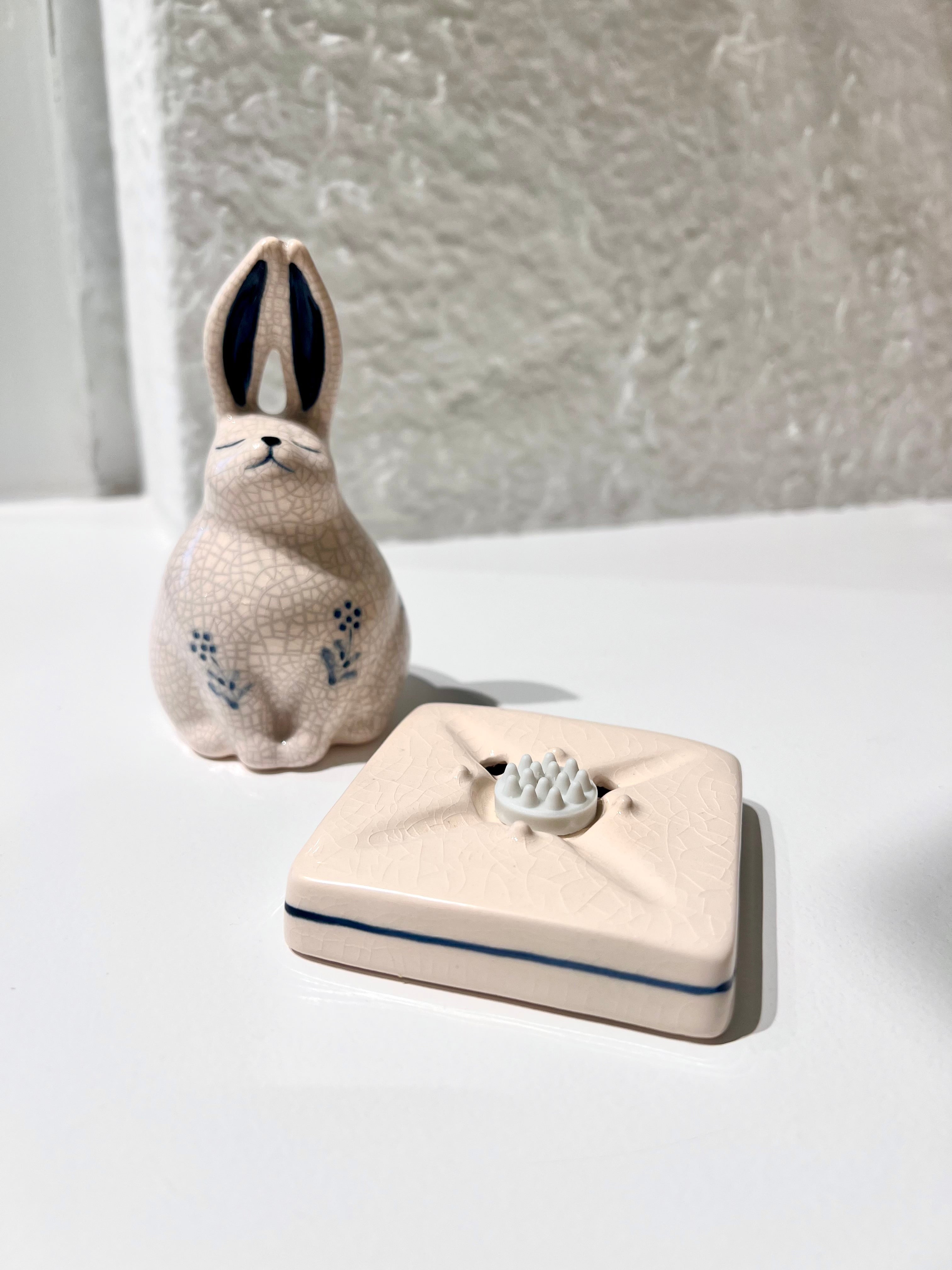 Porcelain Incense Burner - Rabbit