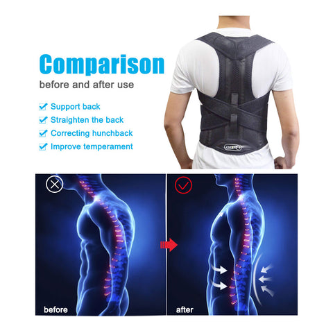 Posture Corrector for Women and Men Back Brace Straightener Shoulder Upright Support Trainer for Body Correction