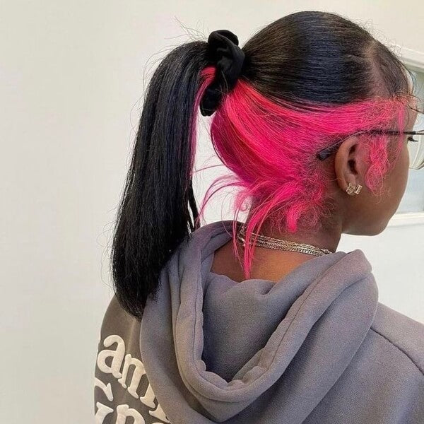Barbie Pink Bottom Peekaboo Skunk Stripe
