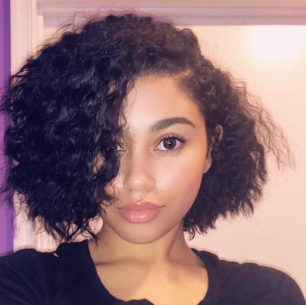 Curly Asymmetrical Bob