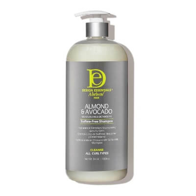 Design Essentials Natural Almond & Avocado Moisturizing & Detangling Sulfate-Free Shampoo 12oz
