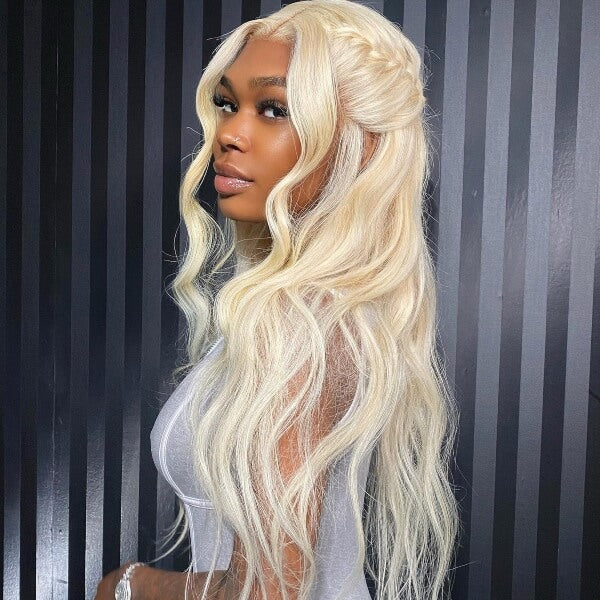 Platinum Blonde Half Halo Body Wave