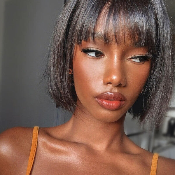 Short And Chic Bob With blunt Bangs
