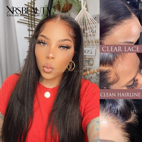 lace front wig installed with baby hair