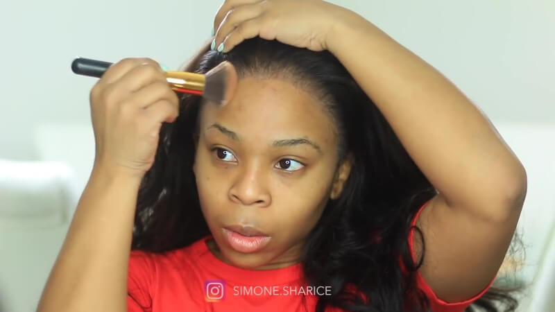 melt the lace down using makeup powder