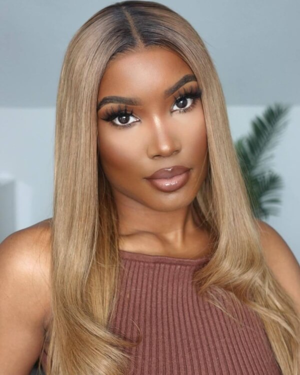 natural looking rooted wig