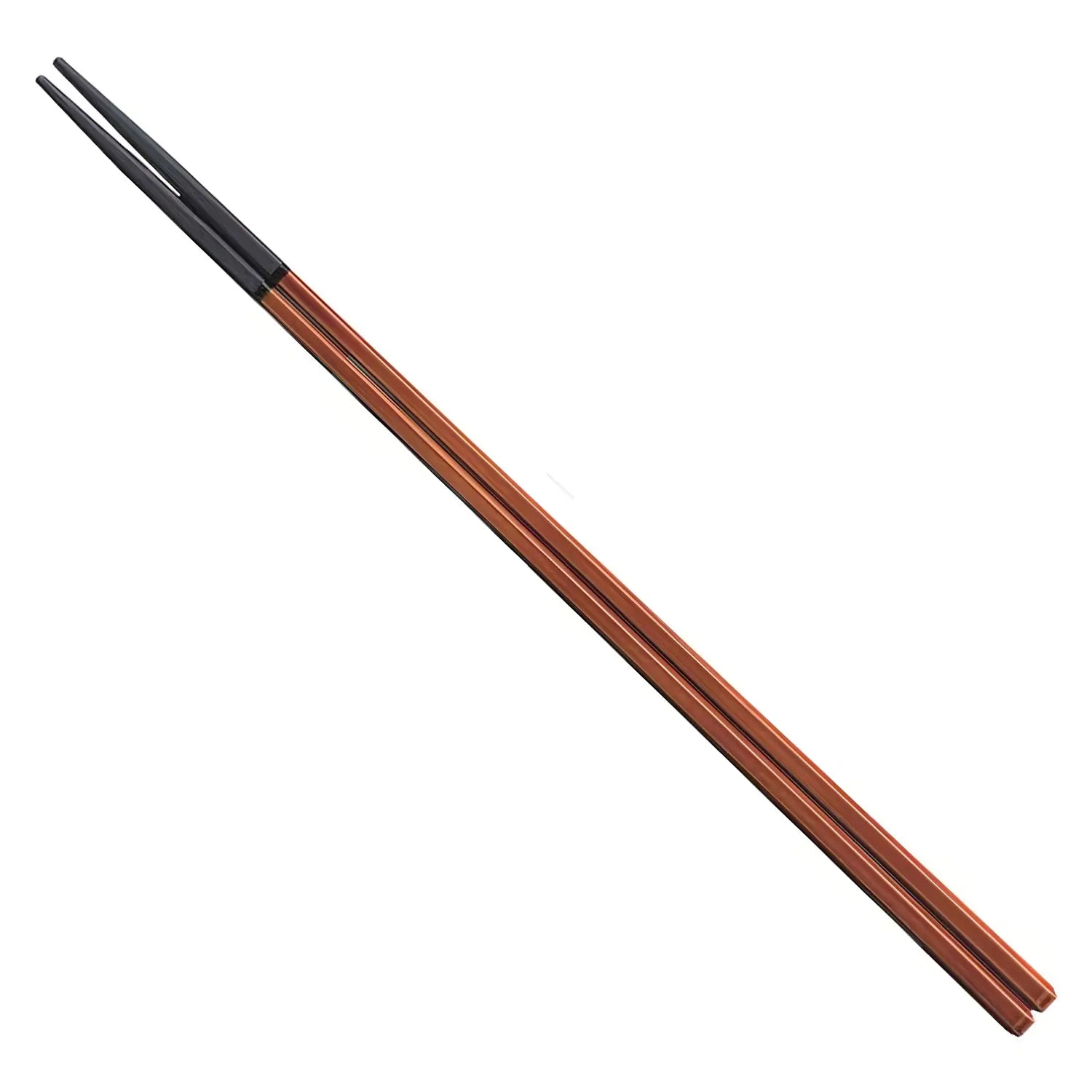 Fukui Craft Plastic Squared Cooking Chopsticks Shunkei lacquer brown