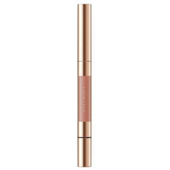 Kanebo Coffret Doll Contour Lip Duo 01 Nudie Beige 2.5g - Japanese Color Lip Gloss