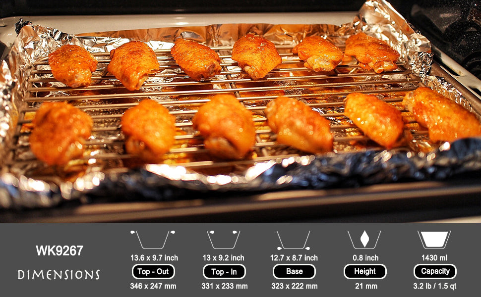 9 x 13 Shallow Roasting Pan with Rack - CHEFMADE official store